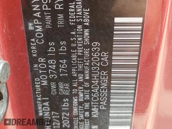 ✅ 2017 Hyundai Veloster • VIN: KMHTC6AD4HU320639 • Лот: 71545374. Опубликован ранее на Copart с пробегом 41 772 миль. Бесплатный доступ к архиву аукционных продаж из США и подробный отчёт об истории автомобиля на DreamBid. Изображение 12.