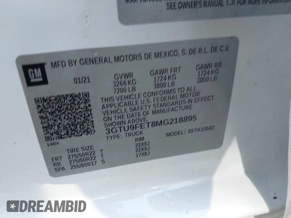 ✅ 2021 GMC Sierra 1500 Denali • VIN: 3GTU9FET8MG218895 • Лот: 43187288. Опубликован ранее на IAAI с пробегом 83 326 миль. Бесплатный доступ к архиву аукционных продаж из США и подробный отчёт об истории автомобиля на DreamBid. Изображение 9.