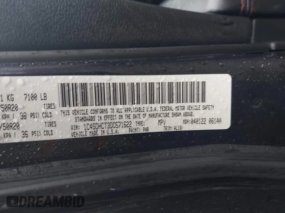 ✅ 2013 Dodge Durango R/T • VIN: 1C4SDHCT3DC671622 • Лот: 41945904. Опубликован ранее на IAAI с пробегом 237 820 миль. Бесплатный доступ к архиву аукционных продаж из США и подробный отчёт об истории автомобиля на DreamBid. Изображение 9.