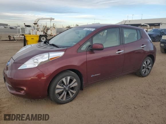 ✅ 2016 Nissan LEAF S • VIN: 1N4BZ0CP7GC310099 • Lot: 92854045. Listed on Copart with 43,322 mi. Free auction sales archive from the USA and detailed vehicle history report at DreamBid. Image 1.