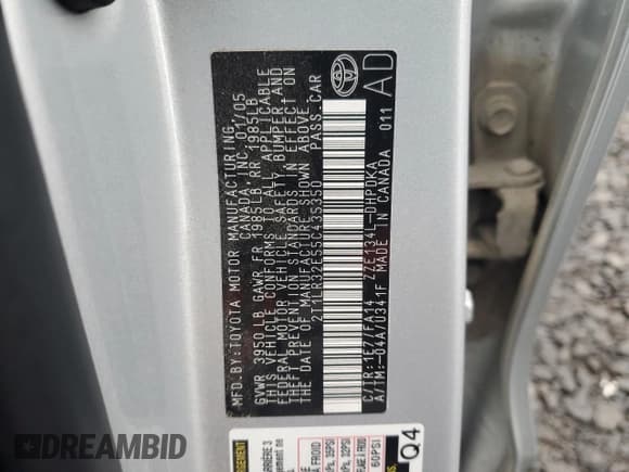 ✅ 2005 Toyota Matrix XR • VIN: 2T1LR32E55C435350 • Lot: 93334715. Listed on Copart with 39,131 mi. Free auction sales archive from the USA and detailed vehicle history report at DreamBid. Image 13.