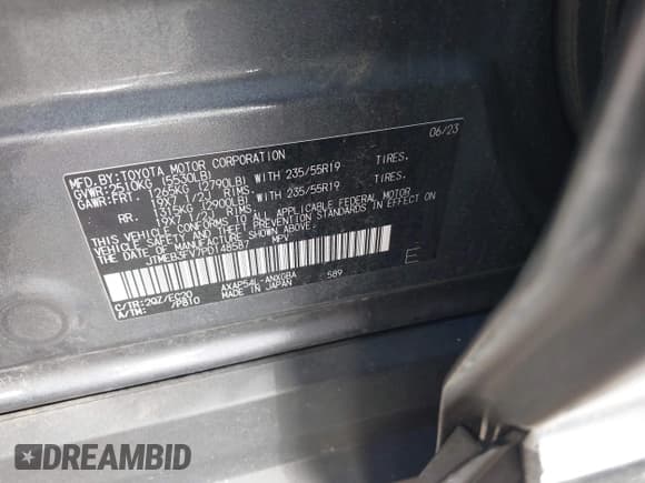 ✅ 2023 Toyota RAV4 XSE • VIN: JTMEB3FV7PD148587 • Lot: 43608035. Wystawiony na IAAI z przebiegiem 58 064 mil. Bezpłatny archiwum sprzedaży aukcyjnych z USA i szczegółowy raport historii pojazdu na DreamBid. Zdjęcie 9.