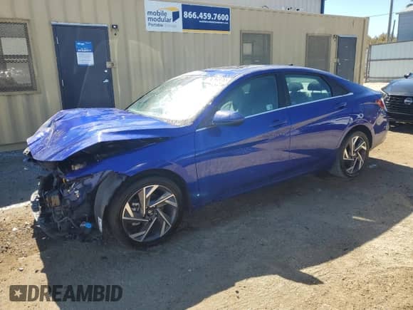 2025 Hyundai Elantra SEL Convenience with VIN KMHLS4DG5SU921076, listed as a Copart auction lot 87039365 with 22,432 mi miles and Non repairable. Bid and sale history available at DreamBid. Image 1.