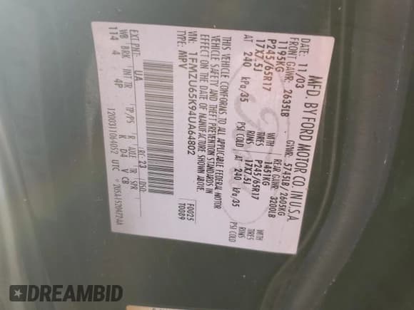 ✅ 2004 Ford Explorer • VIN: 1FMZU65K94UA64802 • Lot: 75083554. Wystawiony na Copart z przebiegiem Nie podano. Bezpłatny archiwum sprzedaży aukcyjnych z USA i szczegółowy raport historii pojazdu na DreamBid. Zdjęcie 13.