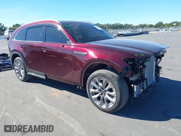✅ 2024 Mazda CX-90 Premium • VIN: JM3KKDHD4R1129388 • Lot: 43686488. Listed on IAAI with 17,638 mi. Free auction sales archive from the USA and detailed vehicle history report at DreamBid. Image 1.