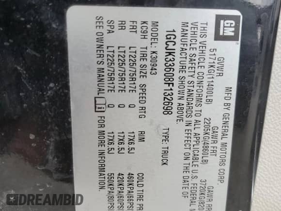 2008 Chevrolet Silverado 3500HD DRW LTZ с VIN 1GCJK33608F132698, выставлен на аукционе Copart как лот 78493844 с пробегом 180 049 миль миль и Списание • Salvage title. История ставок и продаж доступна на DreamBid. Изображение 14.