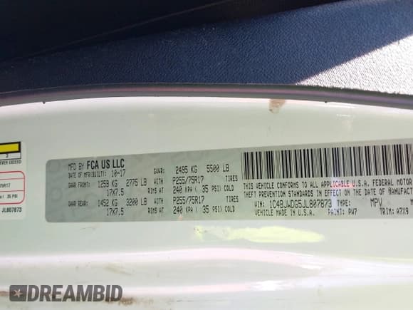 ✅ 2018 Jeep Wrangler Unlimited Sport • VIN: 1C4BJWDG5JL807873 • Лот: 43493531. Опубликован ранее на IAAI с пробегом 155 781 миль. Бесплатный доступ к архиву аукционных продаж из США и подробный отчёт об истории автомобиля на DreamBid. Изображение 9.