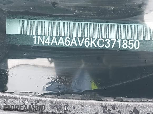 ✅ 2019 Nissan Maxima SL • VIN: 1N4AA6AV6KC371850 • Lot: 42344209. Listed on IAAI with 116,535 mi. Free auction sales archive from the USA and detailed vehicle history report at DreamBid. Image 9.