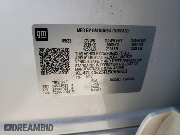 ✅ 2024 Buick Envista Avenir • VIN: KL47LCE25RB066623 • Lot: 68018374. Wystawiony na Copart z przebiegiem 6 624 mil. Bezpłatny archiwum sprzedaży aukcyjnych z USA i szczegółowy raport historii pojazdu na DreamBid. Zdjęcie 14.