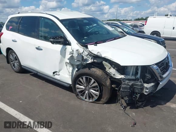 ✅ 2020 Nissan Pathfinder SV • VIN: 5N1DR2BN5LC619946 • Lot: 43185955. Listed on IAAI with 65,788 mi. Free auction sales archive from the USA and detailed vehicle history report at DreamBid. Image 1.