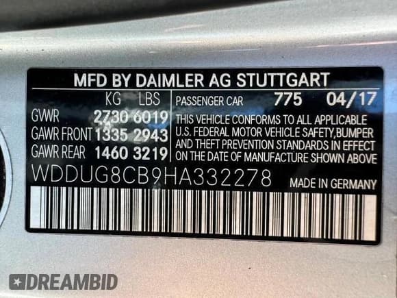 ✅ 2017 Mercedes-Benz S 550 • VIN: WDDUG8CB9HA332278 • Lot: 54799475. Wystawiony na Copart z przebiegiem 107 932 mil. Bezpłatny archiwum sprzedaży aukcyjnych z USA i szczegółowy raport historii pojazdu na DreamBid. Zdjęcie 15.