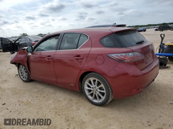 ✅ 2012 Lexus CT 200h • VIN: JTHKD5BH4C2081038 • Lot: 53671165. Listed on Copart with 139,069 mi. Free auction sales archive from the USA and detailed vehicle history report at DreamBid. Image 2.