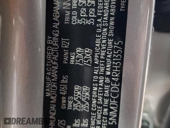 ✅ 2024 Hyundai Tucson SEL • VIN: 5NMJFCDE4RH313575 • Lot: 74690194. Wystawiony na Copart z przebiegiem 10 382 mil. Bezpłatny archiwum sprzedaży aukcyjnych z USA i szczegółowy raport historii pojazdu na DreamBid. Zdjęcie 13.