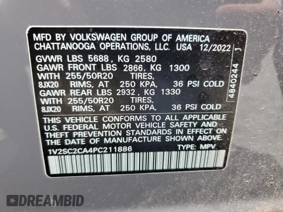 ✅ 2023 Volkswagen Atlas 2.0T SEL R-Line Black • VIN: 1V2SC2CA4PC211886 • Lot: 54224875. Wystawiony na Copart z przebiegiem 23 819 mil. Bezpłatny archiwum sprzedaży aukcyjnych z USA i szczegółowy raport historii pojazdu na DreamBid. Zdjęcie 14.