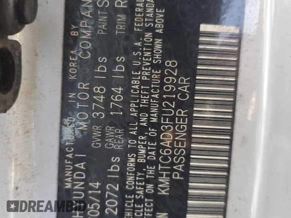 ✅ 2015 Hyundai Veloster • VIN: KMHTC6AD3FU219928 • Lot: 86026104. Wystawiony na Copart z przebiegiem 30 294 mil. Bezpłatny archiwum sprzedaży aukcyjnych z USA i szczegółowy raport historii pojazdu na DreamBid. Zdjęcie 13.