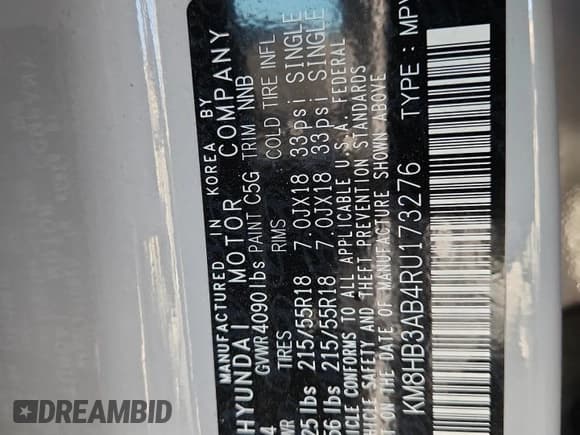 ✅ 2024 Hyundai Kona SEL • VIN: KM8HB3AB4RU173276 • Лот: 89803435. Опубликован ранее на Copart с пробегом 32 003 миль. Бесплатный доступ к архиву аукционных продаж из США и подробный отчёт об истории автомобиля на DreamBid. Изображение 13.