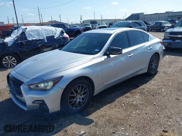 ✅ 2018 Infiniti Q50 Luxe • VIN: JN1EV7AR0JM441587 • Lot: 42505498. Listed on IAAI with 108,744 mi. Free auction sales archive from the USA and detailed vehicle history report at DreamBid. Image 2.
