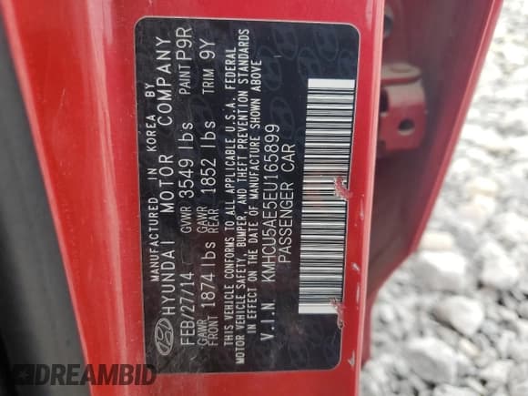 ✅ 2014 Hyundai Accent SE • VIN: KMHCU5AE5EU165899 • Лот: 77537524. Опубликован ранее на Copart с пробегом 111 031 миль. Бесплатный доступ к архиву аукционных продаж из США и подробный отчёт об истории автомобиля на DreamBid. Изображение 14.