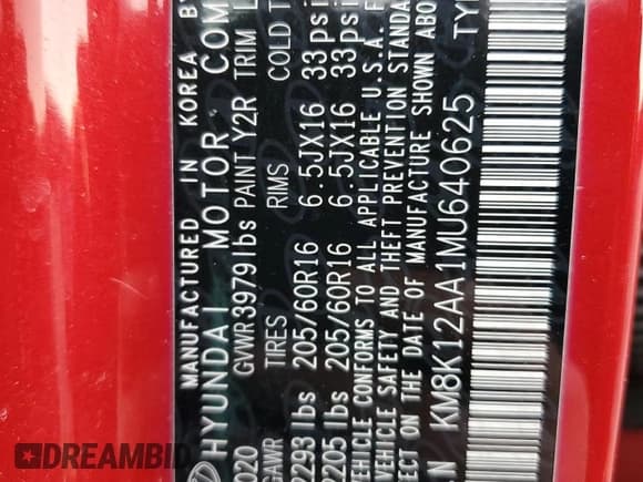 ✅ 2021 Hyundai Kona SE • VIN: KM8K12AA1MU640625 • Лот: 75663153. Опубликован ранее на Copart с пробегом 47 814 миль. Бесплатный доступ к архиву аукционных продаж из США и подробный отчёт об истории автомобиля на DreamBid. Изображение 12.