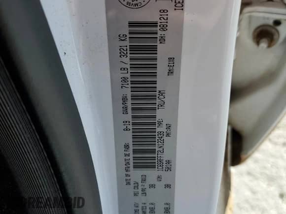 2020 Ram 1500 Big Horn с VIN 1C6SRFFT2LN122439, выставлен на аукционе Copart как лот 42600075 с пробегом 68 085 миль миль и Списание • Salvage title. История ставок и продаж доступна на DreamBid. Изображение 14.