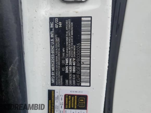 ✅ 2023 Mercedes-Benz GLS 580 • VIN: 4JGFF8GE8PB030026 • Лот: 48858815. Опубликован ранее на Copart с пробегом 11 238 миль. Бесплатный доступ к архиву аукционных продаж из США и подробный отчёт об истории автомобиля на DreamBid. Изображение 13.