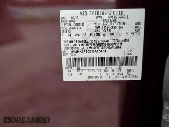 ✅ 2011 Ford Explorer Limited • VIN: 1FMHK8F80BGA75134 • Лот: 56276265. Опубликован ранее на Copart с пробегом 223 657 миль. Бесплатный доступ к архиву аукционных продаж из США и подробный отчёт об истории автомобиля на DreamBid. Изображение 13.