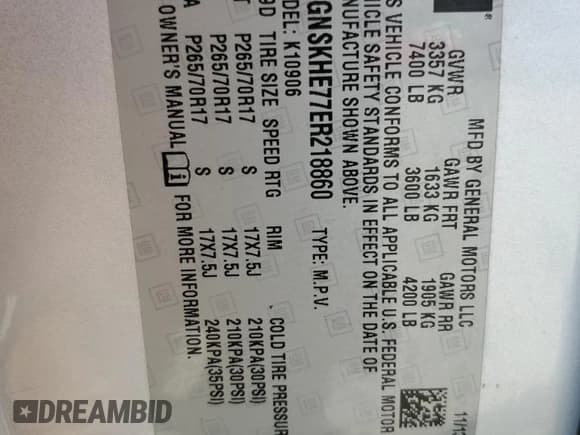 ✅ 2014 Chevrolet Suburban LS • VIN: 1GNSKHE77ER218860 • Lot: 65575814. Wystawiony na Copart z przebiegiem 207 638 mil. Bezpłatny archiwum sprzedaży aukcyjnych z USA i szczegółowy raport historii pojazdu na DreamBid. Zdjęcie 15.