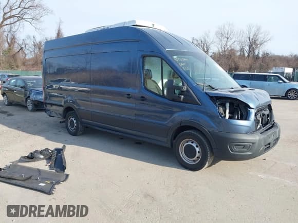 ✅ 2023 Ford Transit Cargo • VIN: 1FTBW3X85PKC12640 • Lot: 41755300. Listed on IAAI with 20,827 mi. Free auction sales archive from the USA and detailed vehicle history report at DreamBid. Image 1.