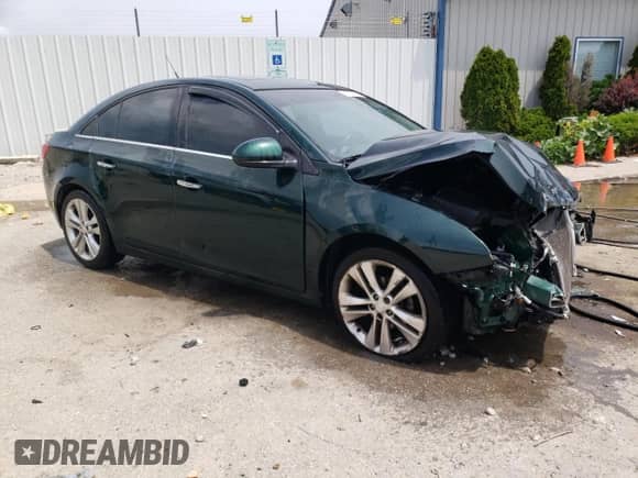 2014 Chevrolet Cruze LTZ with VIN 1G1PG5SB1E7461804, listed as a Copart auction lot 67030605 with 96,450 mi miles and Non repairable. Bid and sale history available at DreamBid. Image 4.