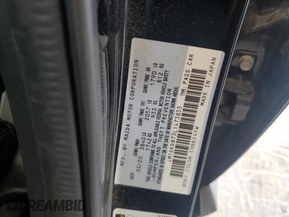 ✅ 2020 Mazda CX-3 Sport • VIN: JM1DKDB73L1473855 • Лот: 71320465. Опубликован ранее на Copart с пробегом 51 135 миль. Бесплатный доступ к архиву аукционных продаж из США и подробный отчёт об истории автомобиля на DreamBid. Изображение 12.