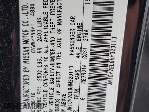 ✅ 2017 Infiniti Q60 Premium • VIN: JN1CV7EL9HM320113 • Лот: 89480415. Опубликован ранее на Copart с пробегом 83 419 миль. Бесплатный доступ к архиву аукционных продаж из США и подробный отчёт об истории автомобиля на DreamBid. Изображение 12.