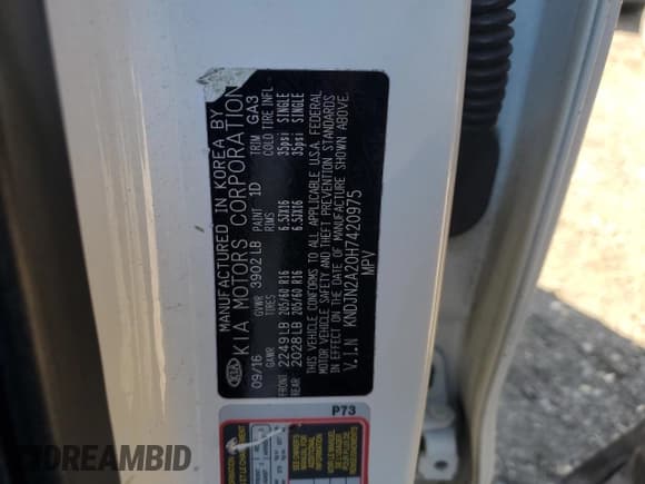 ✅ 2017 Kia Soul • VIN: KNDJN2A20H7420975 • Lot: 91246295. Wystawiony na Copart z przebiegiem 175 473 mil. Bezpłatny archiwum sprzedaży aukcyjnych z USA i szczegółowy raport historii pojazdu na DreamBid. Zdjęcie 13.