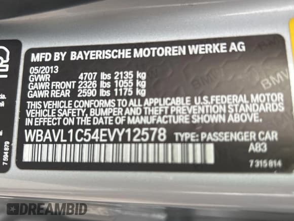 ✅ 2014 BMW X1 xDrive28i • VIN: WBAVL1C54EVY12578 • Lot: 84978985. Listed on Copart with 80,422 mi. Free auction sales archive from the USA and detailed vehicle history report at DreamBid. Image 10.