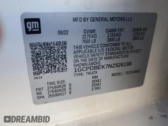 ✅ 2022 Chevrolet Silverado 1500 Custom • VIN: 1GCPDBEK7NZ526198 • Lot: 81695375. Listed on Copart with 76,986 mi. Free auction sales archive from the USA and detailed vehicle history report at DreamBid. Image 12.