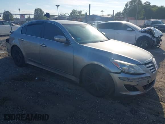 2012 Hyundai Genesis 4.6L with VIN KMHGC4DF5CU207343, listed as a IAAI auction lot 43236334 with 77,533 mi miles and . Bid and sale history available at DreamBid. Image 1.