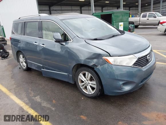 ✅ 2012 Nissan Quest SL • VIN: JN8AE2KP5C9047735 • Лот: 41914046. Опубликован ранее на IAAI с пробегом 165 171 миль. Бесплатный доступ к архиву аукционных продаж из США и подробный отчёт об истории автомобиля на DreamBid. Изображение 1.