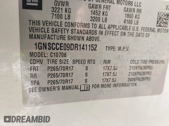 ✅ 2013 Chevrolet Tahoe LTZ • VIN: 1GNSCCE09DR141152 • Lot: 43560948. Listed on IAAI with 191,284 mi. Free auction sales archive from the USA and detailed vehicle history report at DreamBid. Image 9.