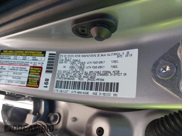 ✅ 2019 Toyota Tacoma SR5 • VIN: 3TMAZ5CN8KM082428 • Лот: 43618936. Опубликован ранее на IAAI с пробегом 27 283 миль. Бесплатный доступ к архиву аукционных продаж из США и подробный отчёт об истории автомобиля на DreamBid. Изображение 9.