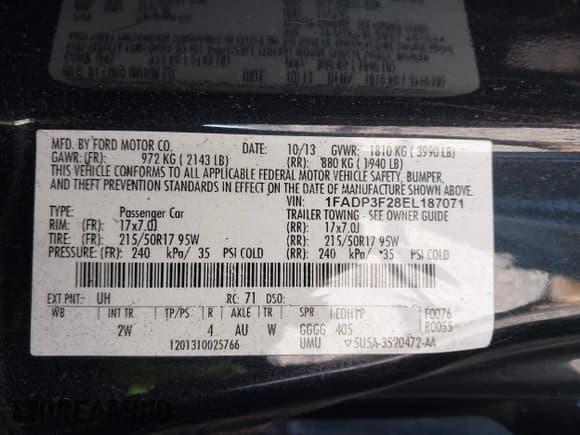 ✅ 2014 Ford Focus SE • VIN: 1FADP3F28EL187071 • Лот: 43768508. Опубликован ранее на IAAI с пробегом 138 640 миль. Бесплатный доступ к архиву аукционных продаж из США и подробный отчёт об истории автомобиля на DreamBid. Изображение 9.