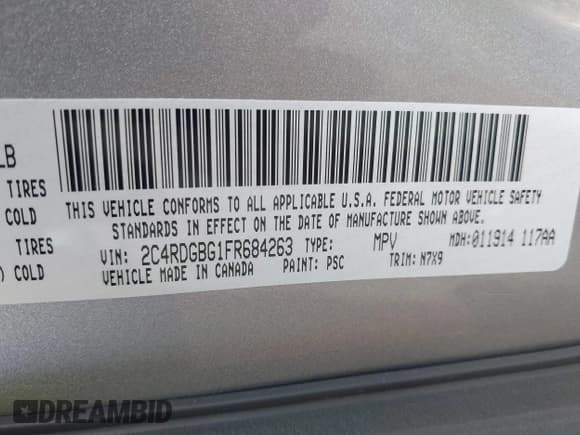 ✅ 2015 Dodge Grand Caravan SE • VIN: 2C4RDGBG1FR684263 • Lot: 42675025. Wystawiony na IAAI z przebiegiem 136 548 mil. Bezpłatny archiwum sprzedaży aukcyjnych z USA i szczegółowy raport historii pojazdu na DreamBid. Zdjęcie 9.