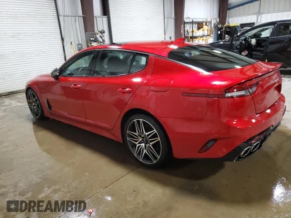✅ 2023 Kia Stinger GT2 • VIN: KNAE55LC4P6126232 • Лот: 52010135. Опубликован ранее на Copart с пробегом 13 545 миль. Бесплатный доступ к архиву аукционных продаж из США и подробный отчёт об истории автомобиля на DreamBid. Изображение 2.