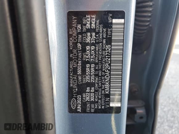 ✅ 2023 Hyundai Ioniq 5 SEL • VIN: KM8KNDAF2PU217326 • Lot: 90095735. Listed on Copart with 32,541 mi. Free auction sales archive from the USA and detailed vehicle history report at DreamBid. Image 13.