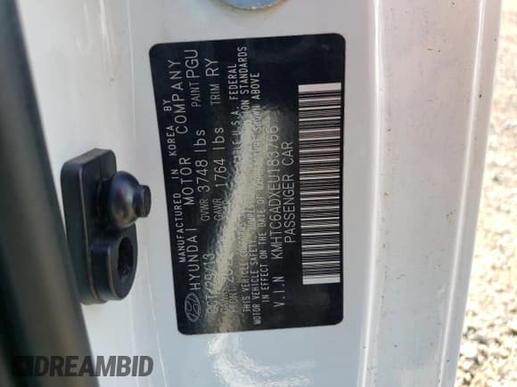 ✅ 2014 Hyundai Veloster • VIN: KMHTC6ADXEU183766 • Lot: 67099014. Wystawiony na Copart z przebiegiem 127 138 mil. Bezpłatny archiwum sprzedaży aukcyjnych z USA i szczegółowy raport historii pojazdu na DreamBid. Zdjęcie 12.