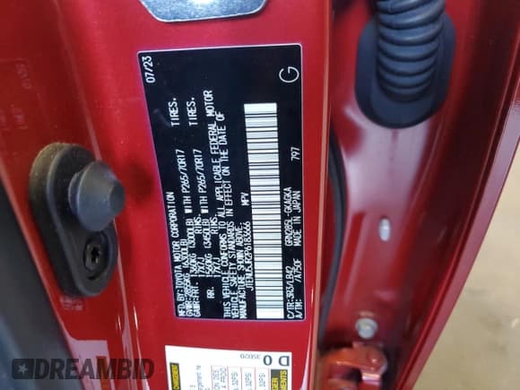 ✅ 2023 Toyota 4Runner SR5 Premium • VIN: JTENU5JR2P6183666 • Lot: 86195845. Listed on Copart with 36,296 mi. Free auction sales archive from the USA and detailed vehicle history report at DreamBid. Image 12.