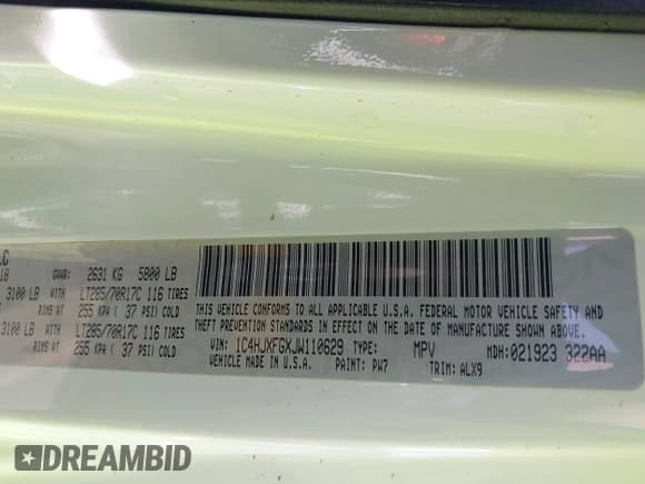 ✅ 2018 Jeep Wrangler Unlimited Rubicon • VIN: 1C4HJXFGXJW110629 • Лот: 42141572. Опубликован ранее на IAAI с пробегом 65 973 миль. Бесплатный доступ к архиву аукционных продаж из США и подробный отчёт об истории автомобиля на DreamBid. Изображение 9.