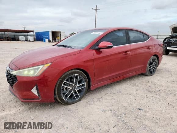 ✅ 2019 Hyundai Elantra Sport • VIN: KMHD04LB1KU842505 • Lot: 62017645. Listed on Copart with 85,890 mi. Free auction sales archive from the USA and detailed vehicle history report at DreamBid. Image 1.