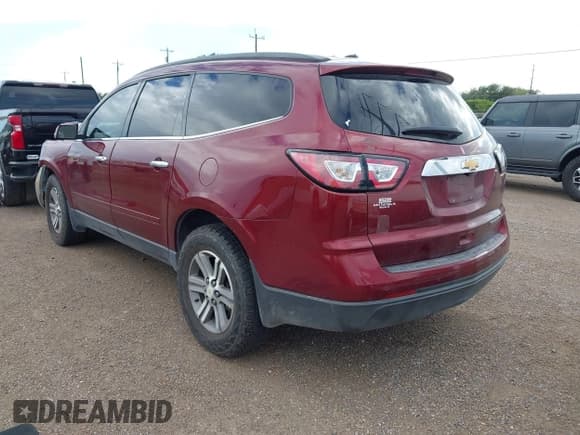 ✅ 2015 Chevrolet Traverse LT • VIN: 1GNKRHKD9FJ217425 • Lot: 43195614. Listed on IAAI with 163,721 mi. Free auction sales archive from the USA and detailed vehicle history report at DreamBid. Image 3.