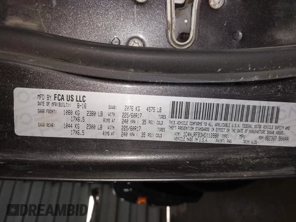 ✅ 2017 Jeep Patriot Latitude • VIN: 1C4NJRFB3HD113980 • Лот: 43850650. Опубликован ранее на IAAI с пробегом 117 885 миль. Бесплатный доступ к архиву аукционных продаж из США и подробный отчёт об истории автомобиля на DreamBid. Изображение 9.