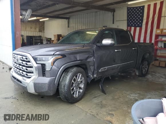 ✅ 2023 Toyota Tundra 1794 Edition • VIN: 5TFMA5AB0PX025879 • Lot: 82750385. Listed on Copart with 48,542 mi. Free auction sales archive from the USA and detailed vehicle history report at DreamBid. Image 1.