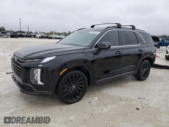 ✅ 2024 Hyundai Palisade Calligraphy • VIN: KM8R7DGEXRU706518 • Лот: 89265335. Опубликован ранее на Copart с пробегом 25 897 миль. Бесплатный доступ к архиву аукционных продаж из США и подробный отчёт об истории автомобиля на DreamBid. Изображение 1.